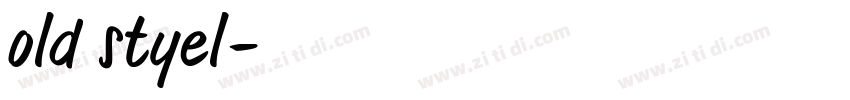 old styel字体转换